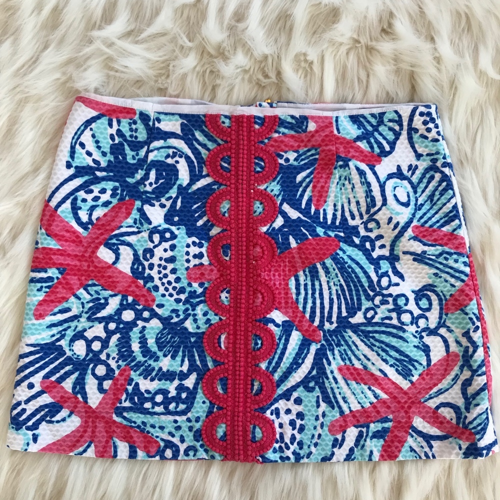 Lilly Pulitzer Pink She Shells Skirt Size 10